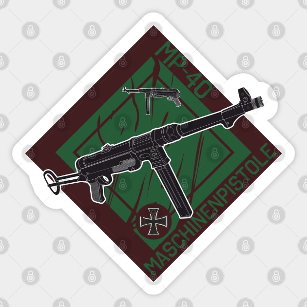 MP-40 German submachine gun Sticker by FAawRay